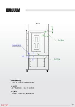 LEFKE 10 TEPSİLİ ELEKTRİKLİ DÖNERLİ KONVEKSİYONLU SEHPALI FIRIN