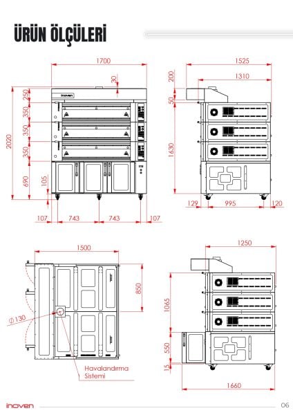 KOZA 120X80 3 KATLI TAŞ TABANLI MAYALANDIRMALI FIRIN