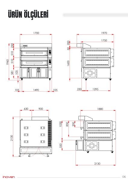 MONTANİA 2 KATLI 120X120 GAZLI MAYALANDIRMALI TAŞ TABAN FIRIN