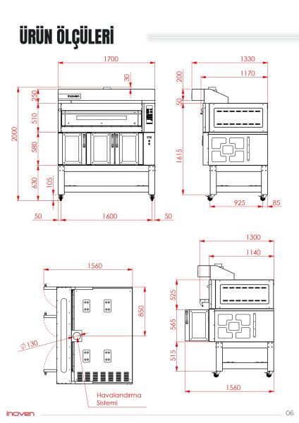 MONTANİA 1 KATLI 120X80 GAZLI MAYALANDIRMALI TAŞ TABAN FIRIN