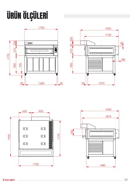 MONTANİA 1 KATLI 120X120 GAZLI SEHPALI TAŞ TABAN FIRIN
